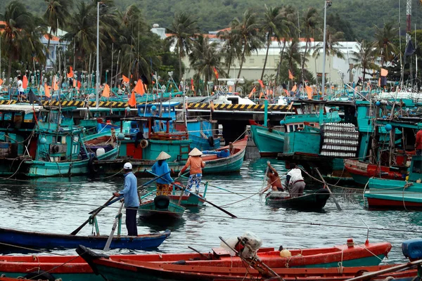 Port Thoi Des Bateaux Pêche Viêt Nam — Photo