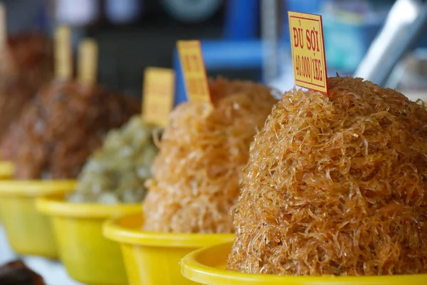 Fermented Dried Fish Market Stalls Chau Doc Vietnam — Stok Foto