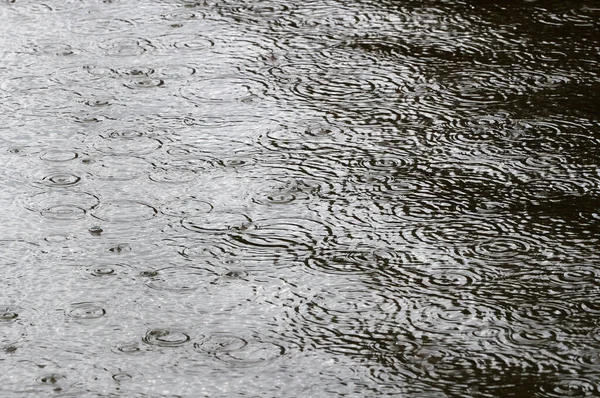 Época Chuvosa Chuva Forte Rio Pode Tho Vietname — Fotografia de Stock