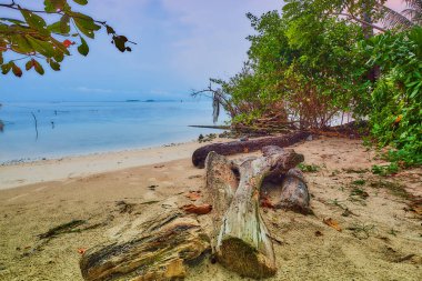 Endonezya 'nın kuzeyindeki Tidung Adası' nda güzel sahil manzarası