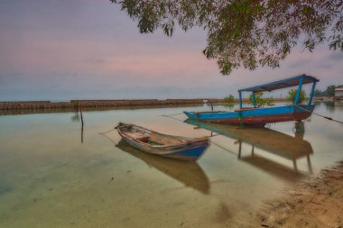 Endonezya 'nın kuzeyindeki Tidung Adası' nda güzel sahil manzarası