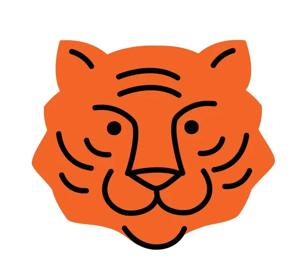Icono del logotipo abstracto tigre. Líneas, elementos de diseño, decoración de fondo — Vector de stock