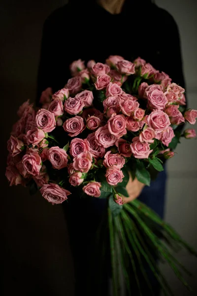 Букеты Пышных Роз Красивом Цветовом Стиле — стоковое фото
