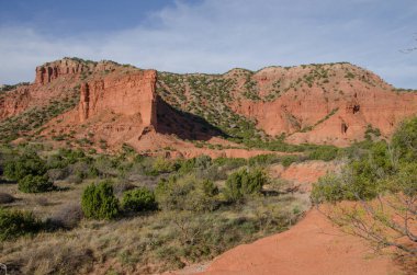 Texas 'taki Caprock Canyons Eyalet Parkı' nda kaya oluşumları.