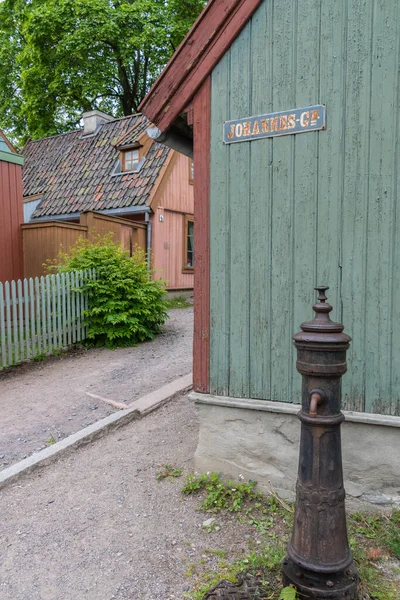 Une Pompe Eau Dans Coin Rue Musée Norvégien Histoire Culturelle — Photo