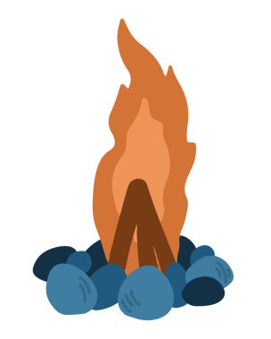 Şenlik ateşi karikatürü çizimi