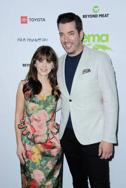 Zooey Deschanel Jonathan Scott Gala Prêmios Associação Mídia Ambiental Ema — Fotografia de Stock