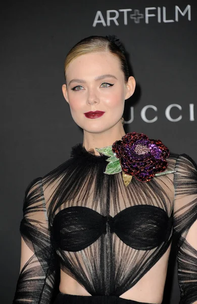 Elle Fanning 10Th Annual Lacma Art Film Gala Presented Gucci — Stock Photo, Image