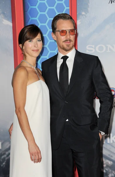 Benedict Cumberbatch Sophie Hunter Estreia Los Angeles Spider Man Way — Fotografia de Stock