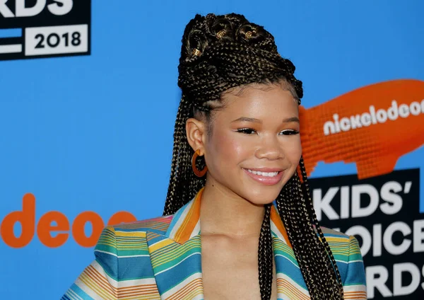 Storm Reid Nickelodeons 2018 Kids Choice Awards Hölls Forum Inglewood — Stockfoto