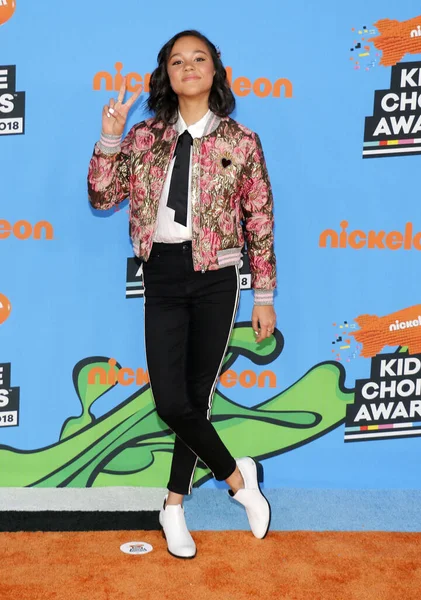 Breanna Yde Nickelodeon 2018 Kids Choice Awards Celebrado Foro Inglewood —  Fotos de Stock