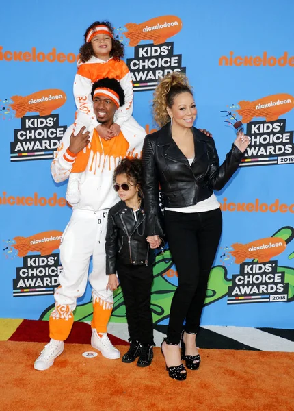 Mariah Carey Nick Cannon Marocchino Cannon Monroe Cannon Nickelodeon 2018 — Foto Stock