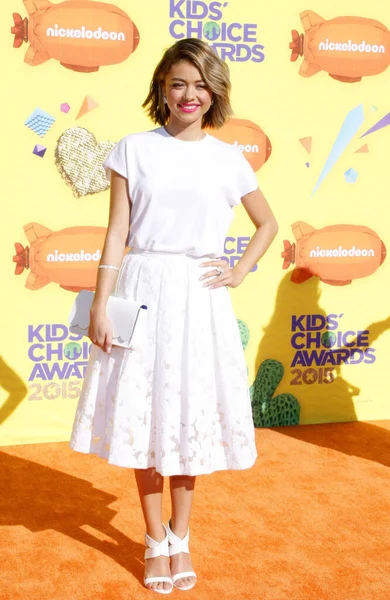 Sarah Hyland Nickelodeon 28Th Annual Kids Choice Awards Відбулася Форумі — стокове фото