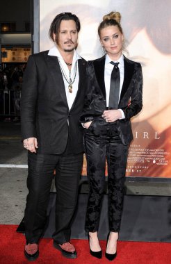 Johnny Depp and Amber Heard at the Los Angeles premiere of 'The Danish Girl' held at the Westwood Village Theatre in Westwood, USA on November 21, 2015.