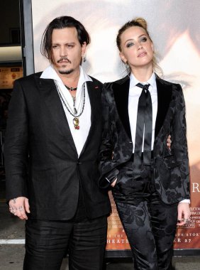 Johnny Depp and Amber Heard at the Los Angeles premiere of 'The Danish Girl' held at the Westwood Village Theatre in Westwood, USA on November 21, 2015.