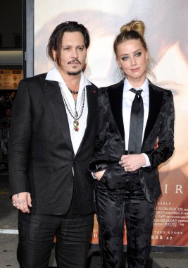Johnny Depp and Amber Heard at the Los Angeles premiere of 'The Danish Girl' held at the Westwood Village Theatre in Westwood, USA on November 21, 2015.