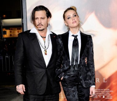 Johnny Depp and Amber Heard at the Los Angeles premiere of 'The Danish Girl' held at the Westwood Village Theatre in Westwood, USA on November 21, 2015.