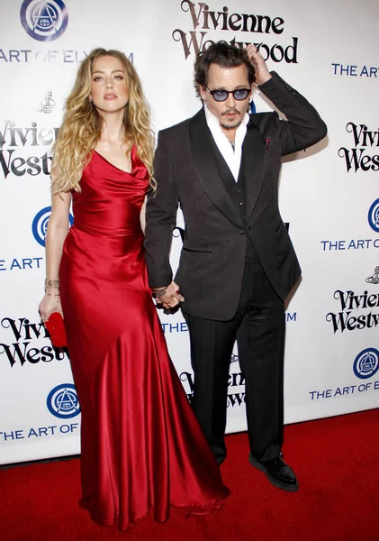 Amber Heard Johnny Depp Art Elysium 9Th Annual Heaven Gala — 图库照片