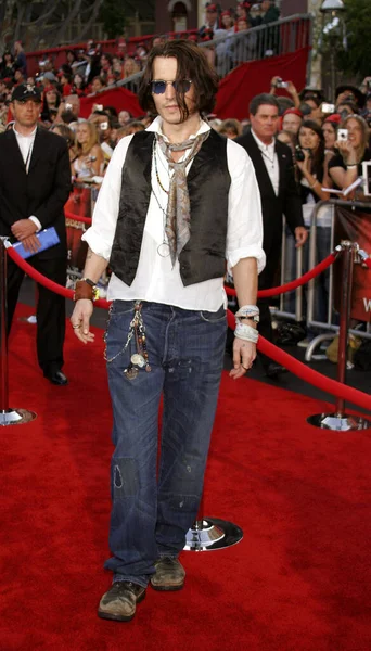 Johnny Depp Partecipa Alla Prima Mondiale Pirati Dei Caraibi Alla — Foto Stock