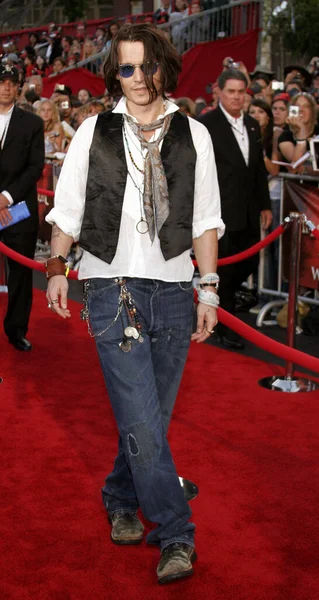 Johnny Depp Uczestniczy Światowej Premierze Piraci Karaibów Krańcu Świata Która — Zdjęcie stockowe