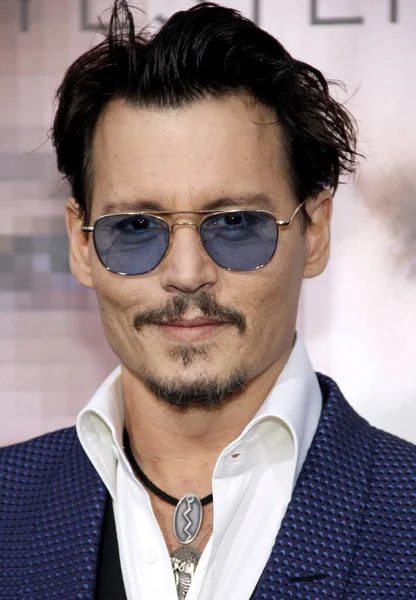 Johnny Depp Lors Première Transcendance Regency Village Theatre Westwood Avril — Photo