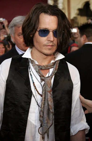 Johnny Depp Attends World Premiere Pirates Caribbean World End Held — Stock Photo, Image