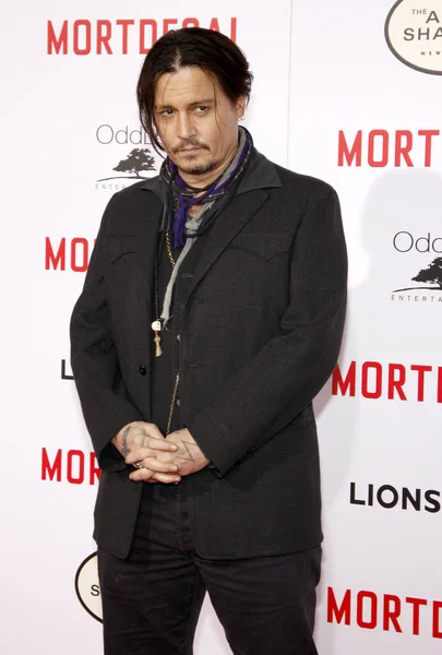 Johnny Depp Los Angeles Premiär Mortdecai Som Hölls Tcl Chinese — Stockfoto