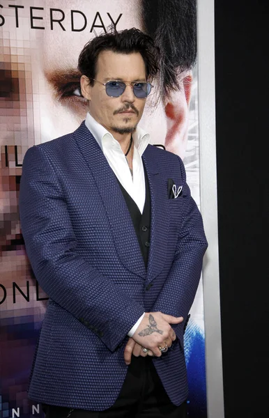 Johnny Depp Los Angeles Premiere Transcendence Held Regency Village Theatre — Stockfoto