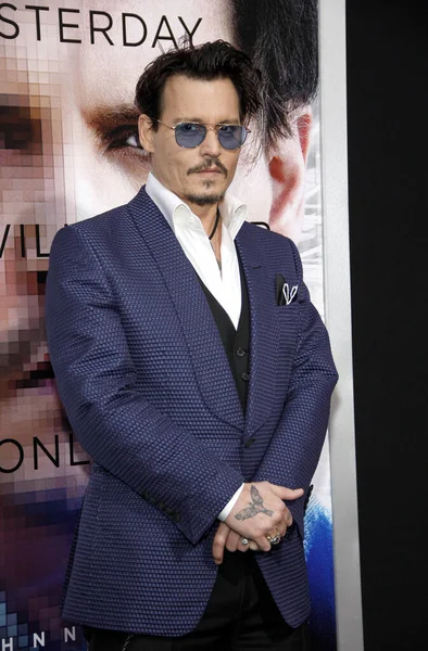 Johnny Depp Los Angeles Premiere Transcendence Held Regency Village Theatre — Stock Photo, Image