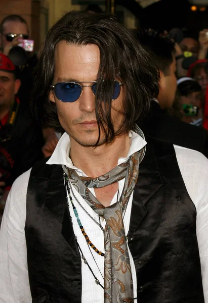 Johnny Depp Attends World Premiere Pirates Caribbean World End Held — Fotografia de Stock