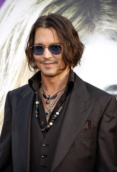 Johnny Depp Los Angeles Premiere Dark Shadows Held Grauman Chinese — Stok Foto