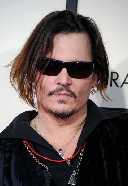 Johnny Depp 58Th Grammy Awards Held Staples Center Los Angeles —  Fotos de Stock