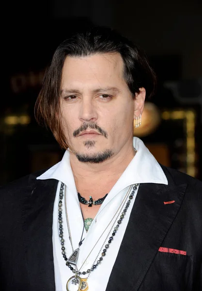 Johnny Depp Premier Los Angeles Danish Girl Diadakan Westwood Village — Stok Foto