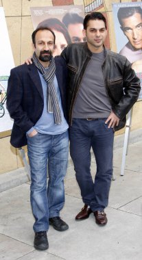 Asghar Farhadi and Peyman Moaadi at the American Cinematheque's 2012 Globe Awards Foreign-Language Nominee Event held at the Egyptian Theater in Hollywood, USA on January 15, 2012.