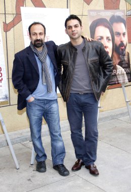 Asghar Farhadi and Peyman Moaadi at the American Cinematheque's 2012 Globe Awards Foreign-Language Nominee Event held at the Egyptian Theater in Hollywood, USA on January 15, 2012.