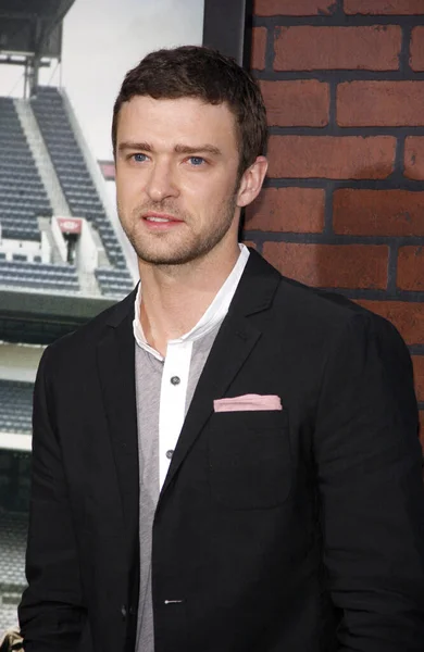 Chanteur Justin Timberlake Première Los Angeles Trouble Curve Tenue Mann — Photo