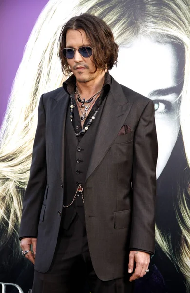 Actor Johnny Depp Los Angeles Premiere Dark Shadows Held Grauman — Stock Photo, Image