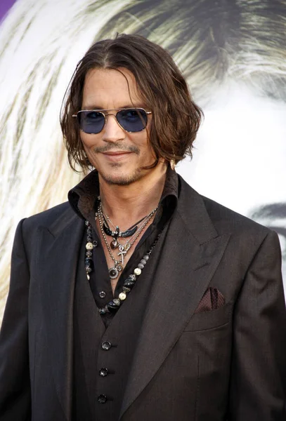 Actor Johnny Depp Estreno Los Ángeles Dark Shadows Celebrado Grauman — Foto de Stock