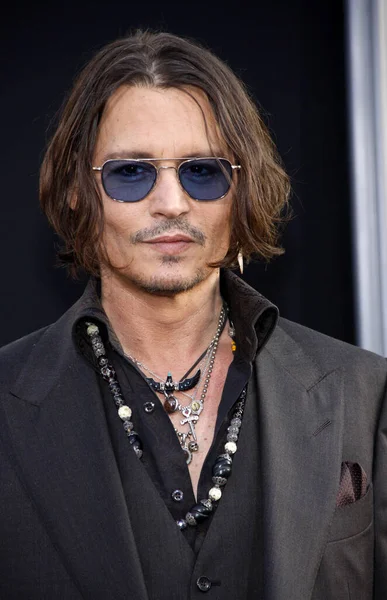 Johnny Depp Színész Dark Shadows Los Angeles Premierjén Melyet Grauman — Stock Fotó