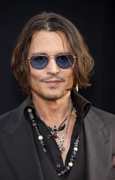 Ator Johnny Depp Estréia Los Angeles Dark Shadows Realizada Grauman — Fotografia de Stock