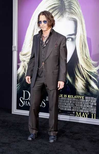 Attore Johnny Depp Alla Premiere Los Angeles Dark Shadows Tenutasi — Foto Stock