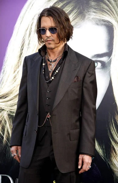 Actor Johnny Depp Estreno Los Ángeles Dark Shadows Celebrado Grauman — Foto de Stock