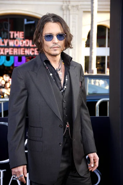 2012年5月7日 男演员约翰尼 德普在美国好莱坞格劳曼中国剧院举行的洛杉矶 黑暗阴影 首映式上 — 图库照片