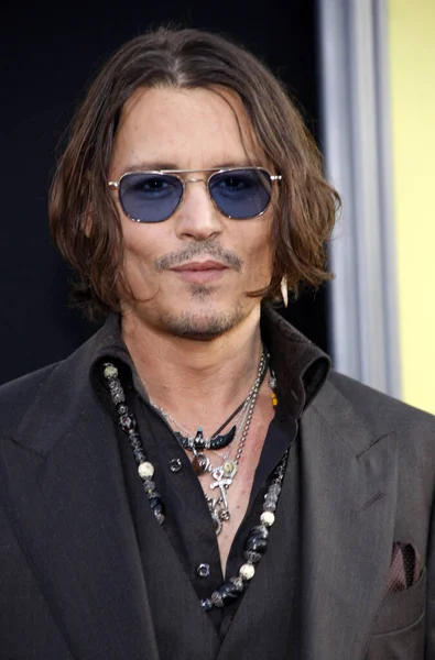 Actor Johnny Depp Los Angeles Premiere Dark Shadows Held Grauman — Stock Photo, Image