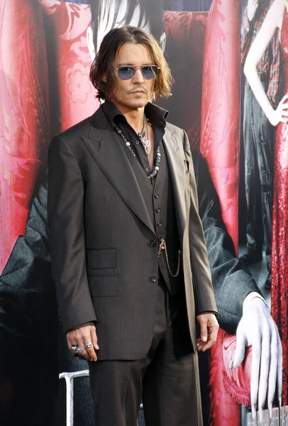 Attore Johnny Depp Alla Premiere Los Angeles Dark Shadows Tenutasi — Foto Stock