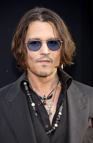 Johnny Depp Színész Dark Shadows Los Angeles Premierjén Melyet Grauman — Stock Fotó
