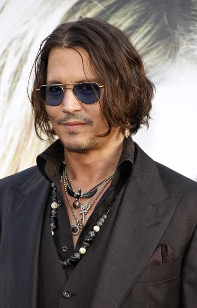 Ator Johnny Depp Estréia Los Angeles Dark Shadows Realizada Grauman — Fotografia de Stock