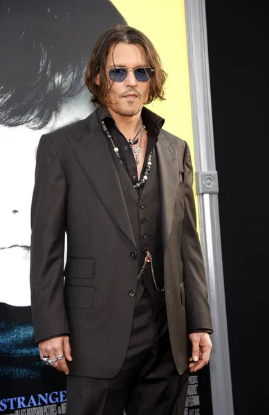 Actor Johnny Depp Estreno Los Ángeles Dark Shadows Celebrado Grauman — Foto de Stock