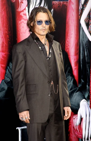 Actor Johnny Depp Los Angeles Premiere Dark Shadows Held Grauman — Stock Photo, Image