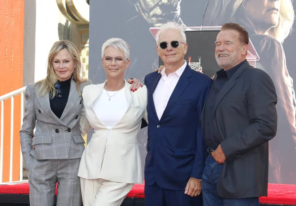 Melanie Griffith Jamie Lee Curtis Christopher Guest Arnold Schwarzenegger Jamie — Foto de Stock